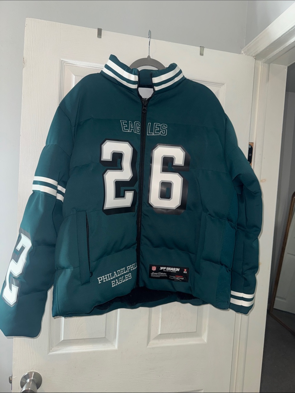 Unisex Philadelphia Eagles Saquon Barkley Midnight Green Off Season x NFL Puffer
